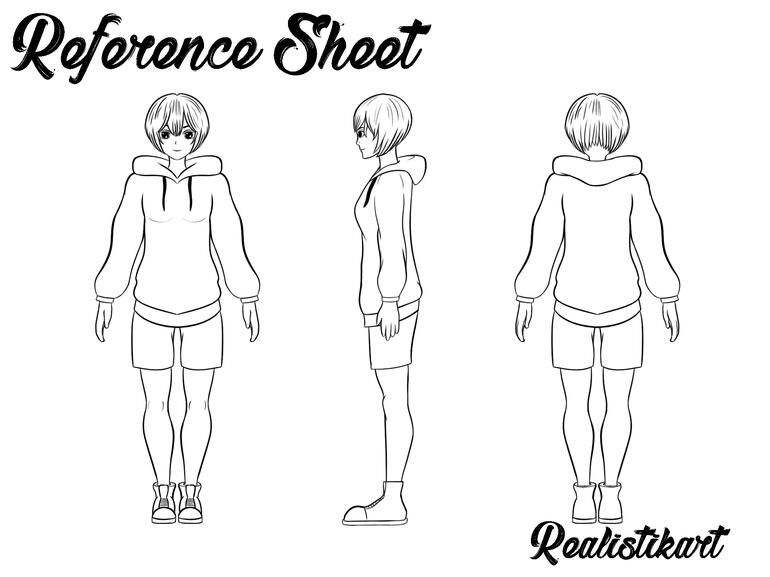 Vtuber reference sheet